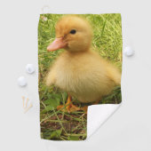 Serviette De Golf oiseau, canard, canard, jaune, nature, mignonette, (En situation)
