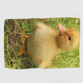 Serviette De Golf oiseau, canard, canard, jaune, nature, mignonette, (Horizontal)