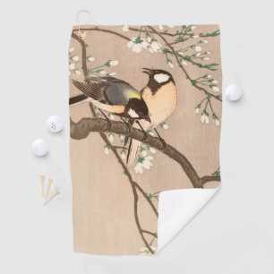 Serviette De Golf Oiseau chevalier asiatique japonais