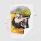 Serviette De Golf oiseau de perroquet (En situation)