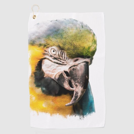 Serviette De Golf oiseau de perroquet (Devant)