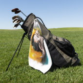 Serviette De Golf oiseau de perroquet (Vert)