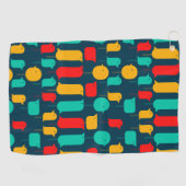 Serviette De Golf Oiseaux géométriques (Horizontal)