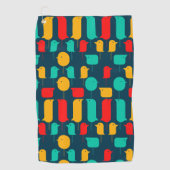 Serviette De Golf Oiseaux géométriques (Devant)