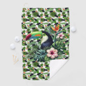 Serviette De Golf Oiseaux toucans tropicaux. (En situation)