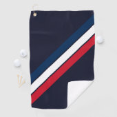 Serviette De Golf Old School Striped les années 70 80s Retro Racing  (En situation)