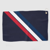 Serviette De Golf Old School Striped les années 70 80s Retro Racing  (Horizontal)