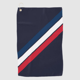 Serviette De Golf Old School Striped les années 70 80s Retro Racing 