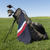 Serviette De Golf Old School Striped les années 70 80s Retro Racing  (Vert)