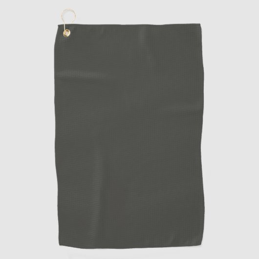 Serviette De Golf olive noire (couleur solide) (Devant)