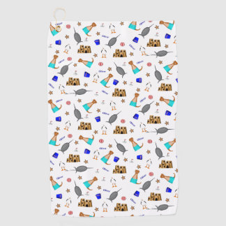 Serviette De Golf Oliver Le Motif de vacances de la plage d'été Otte