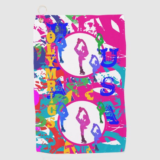 SERVIETTE DE GOLF OLYMPIC SKATING (Devant)