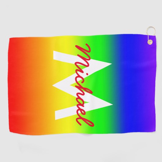 Serviette De Golf Ombre arc-en-ciel (Horizontal)
