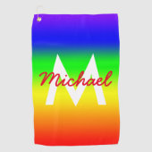 Serviette De Golf Ombre arc-en-ciel (Devant)