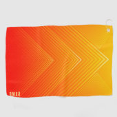 Serviette De Golf Ombre géométrique orange à jaune (Horizontal)