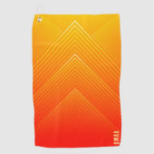Serviette De Golf Ombre géométrique orange à jaune (Devant)