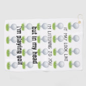 Serviette De Golf On dirait que je t'écoute jouer au golf (Horizontal)