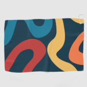 Serviette De Golf Ondes abstraites colorées (Horizontal)