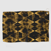 Serviette De Golf Or erratique et diamants noirs (Horizontal)