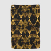 Serviette De Golf Or erratique et diamants noirs (Devant)