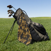 Serviette De Golf Or erratique et diamants noirs (Vert)