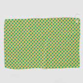 Serviette De Golf Or jaune avec Pois vert émeraude STaylor (Horizontal)