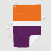 Serviette De Golf Orange blanc violet couleur pâle Conception des bl (En situation)