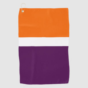 Serviette De Golf Orange blanc violet couleur pâle Conception des bl