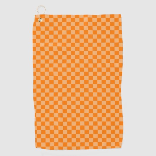 Serviette De Golf Orange Combination Checkerboard par ShirleyTaylor (Devant)