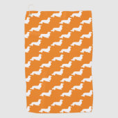 Serviette De Golf Orange Dachshund Cadeau Golf Towne (Devant)