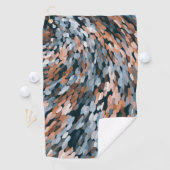 Serviette De Golf Orange et Bleu (En situation)