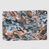 Serviette De Golf Orange et Bleu (Horizontal)