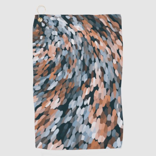 Serviette De Golf Orange et Bleu (Devant)