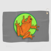 Serviette de golf Orange Frog (Horizontal)