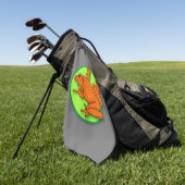Serviette de golf Orange Frog (Vert)