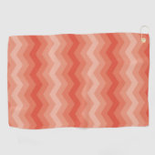 Serviette De Golf Orange Peach Chevron (Horizontal)