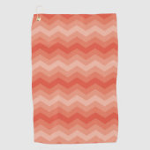 Serviette De Golf Orange Peach Chevron (Devant)