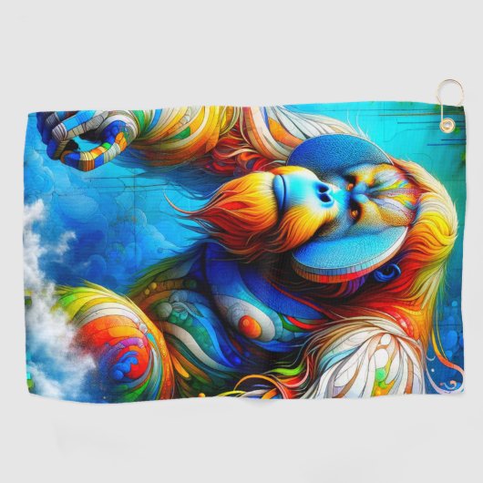 Serviette De Golf Orangoutan (Horizontal)