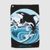 Serviette De Golf Orca Killer Whale Blue Ocean (Devant)