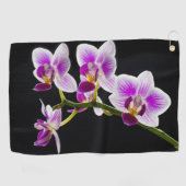 Serviette De Golf Orchidée blanche et violette (Horizontal)