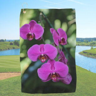 Serviette De Golf Orchidée Violette Téléchargez Votre Propre Photo I