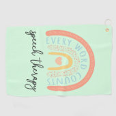 Serviette De Golf Orthophonie II - Chaque Mot Compte (Horizontal)