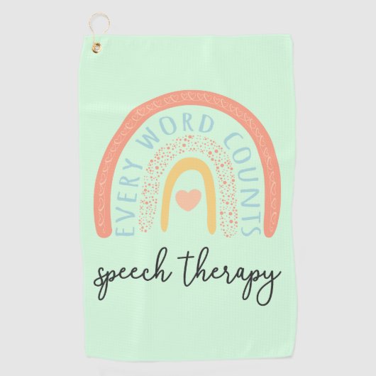 Serviette De Golf Orthophonie II - Chaque Mot Compte (Devant)