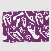 Serviette De Golf Os Dinosaures (Violet) (Horizontal)