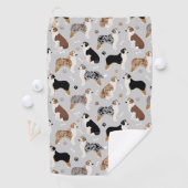 Serviette De Golf Os et pattes des bergers australiens (En situation)