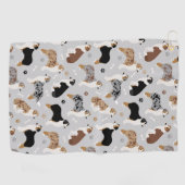 Serviette De Golf Os et pattes des bergers australiens (Horizontal)