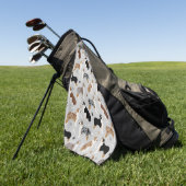 Serviette De Golf Os et pattes des bergers australiens (Vert)