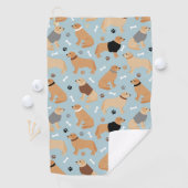 Serviette De Golf Os et pattes d'or (En situation)