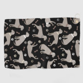 Serviette De Golf Os et pattes Weimaraner (Horizontal)