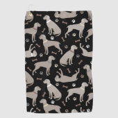 Serviette De Golf Os et pattes Weimaraner (Devant)